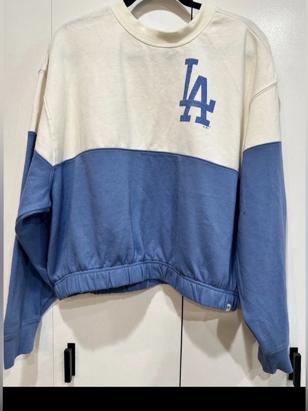 Dodgers Colorblock Pullover Sweatshirt - Blue & Cream